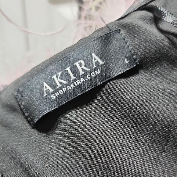 Holly Feather Black Dress with Pink Feather Trim And Matching Gloves L - Picture 5 of 8